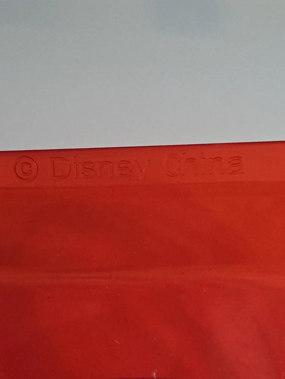 Disney Mickey Mouse Ears Divided Acrylic Lucite Plate Trays -Red Set Of 3